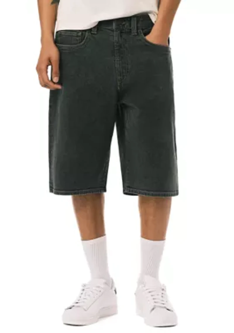 Men's Wide Leg Denim Shorts