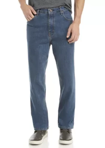 Stretch 5-Pocket Relaxed Medium Wash Jeans