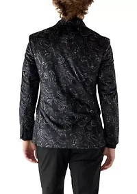 Men's Printed Paisley Velvet Sportcoat