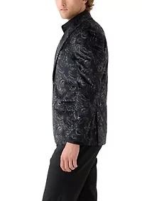 Men's Printed Paisley Velvet Sportcoat