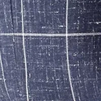 Men's Single Breasted Two Button Windowpane Blazer