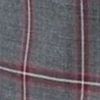 Men's Gray Burgundy Windowpane Sportcoat