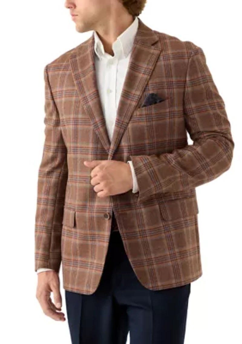 Single Breasted Plaid Sport Coat