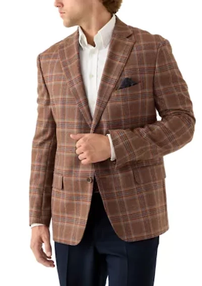 Single Breasted Plaid Sport Coat