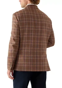 Single Breasted Plaid Sport Coat