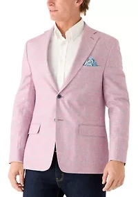 Men's Windowpane Button Closure Sportscoat