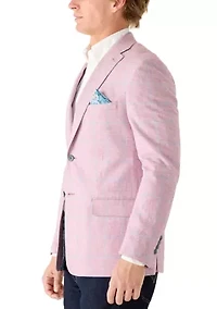 Men's Windowpane Button Closure Sportscoat
