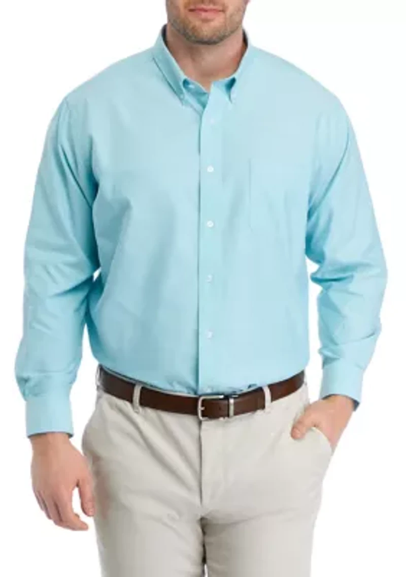Men's Big Solid Oxford Button Down Shirt