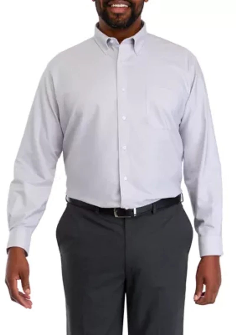 Men's Big Fashion Solid Dress Shirt