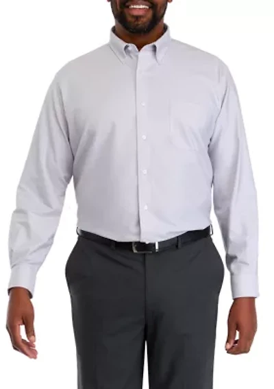 Men's Big Fashion Solid Dress Shirt