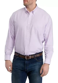Men's Tall Plaid Oxford Shirt