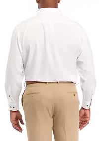 Big & Tall Stretch Solid Contrast Shirt