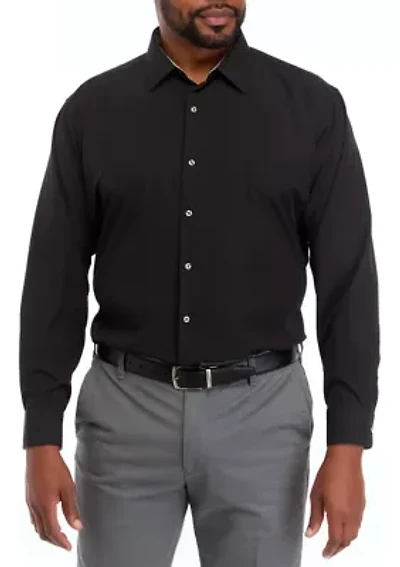 Men's Big Stretch Solid Contrast Shirt