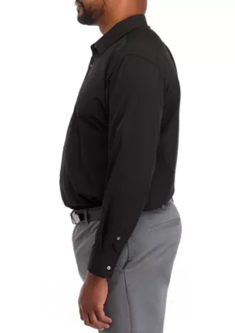 Men's Big Stretch Solid Contrast Shirt