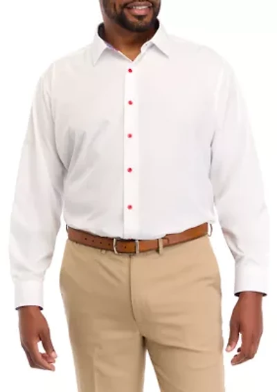 Men's Tall Stretch Solid Contrast Shirt