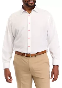 Men's Tall Stretch Solid Contrast Shirt