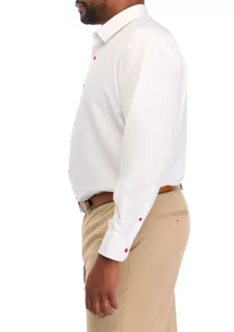 Men's Tall Stretch Solid Contrast Shirt