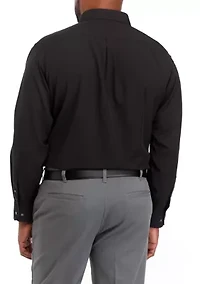 Big & Tall Stretch Solid Contrast Shirt