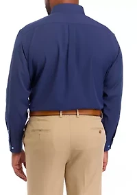 Big & Tall Stretch Solid Contrast Shirt