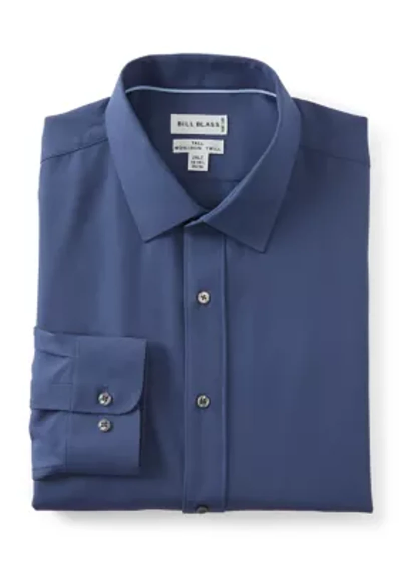 Tall Twill Solid Performance Dress Shirt