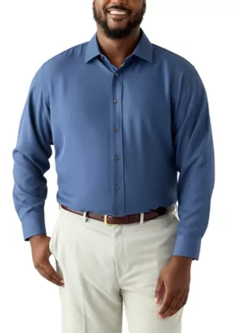 Tall Twill Solid Performance Dress Shirt