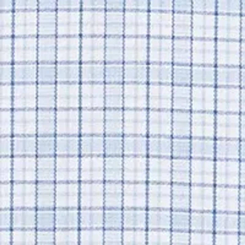 Blue Check Plaid Printed Button Down Shirt