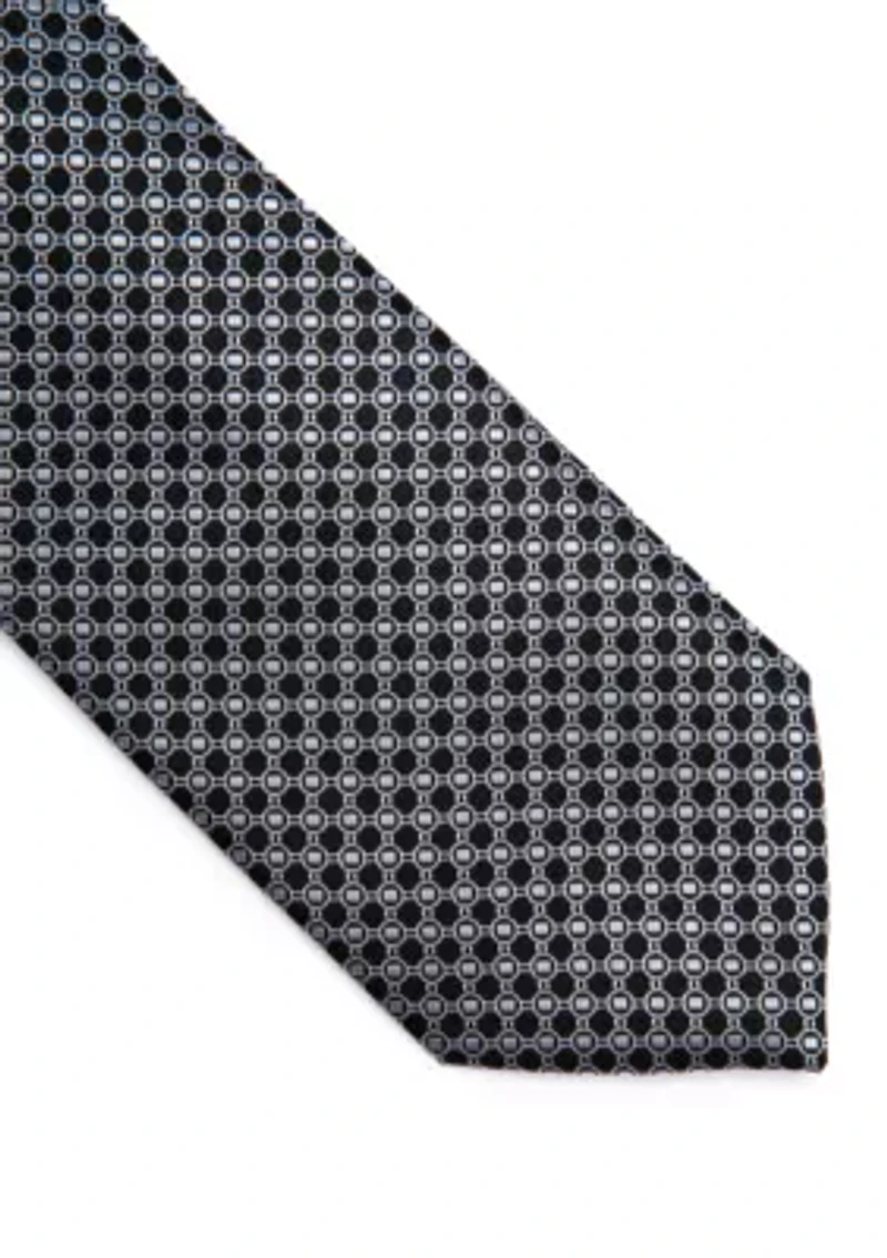 Big & Tall Allover Stretch Dress Shirt and Tie