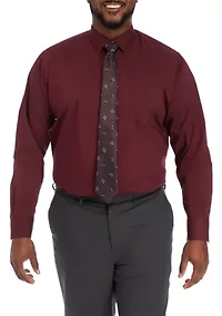 Big & Tall  2-Piece Dress Shirt and Printed Tie Set