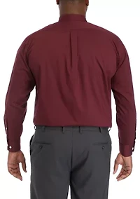 Big & Tall  2-Piece Dress Shirt and Printed Tie Set