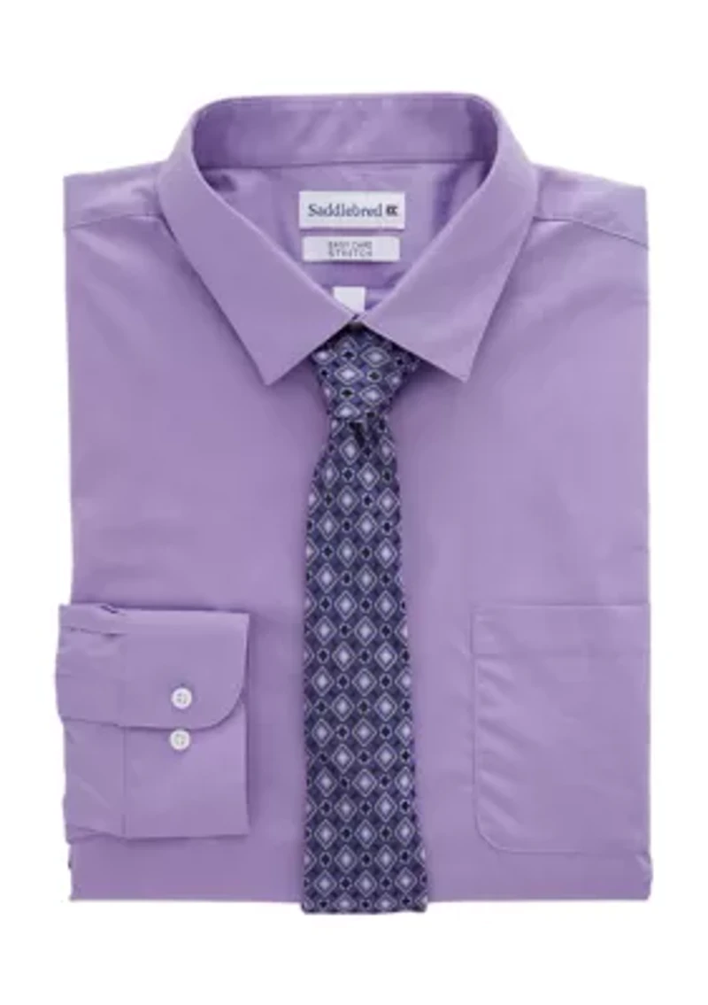 Men's Big Dress Shirt with Tie