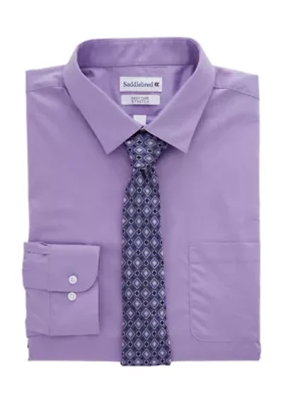 Men's Big Dress Shirt with Tie