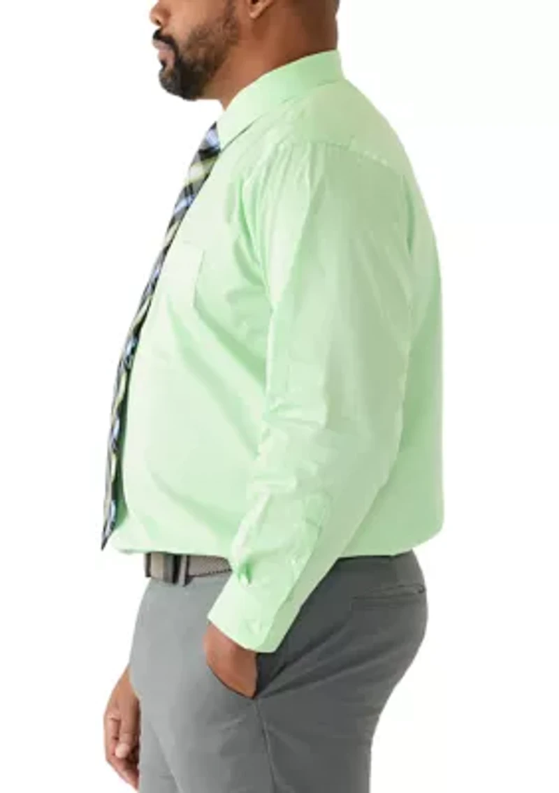 Men's Big Button Down Shirt and Tie Set