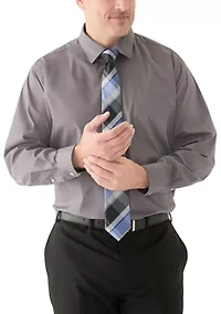 Big & Tall Dress Shirt and Tie Set