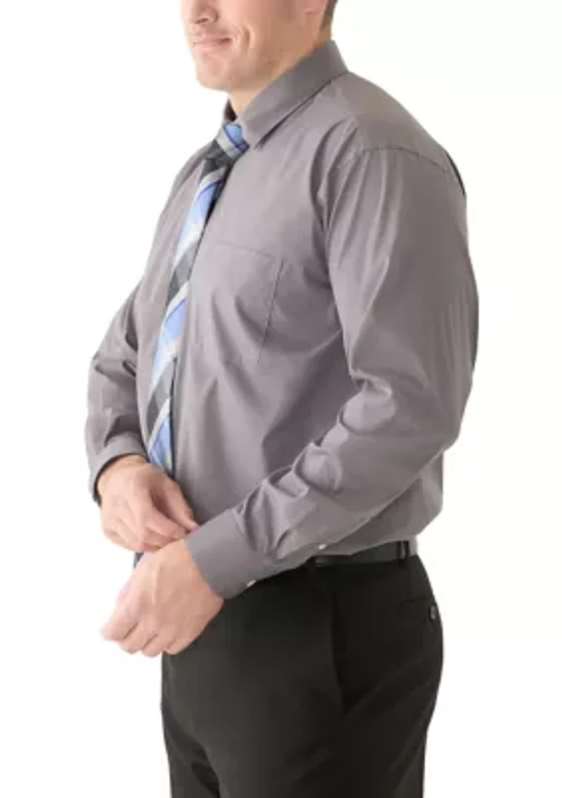 Big & Tall Dress Shirt and Tie Set