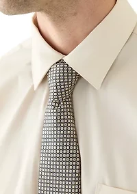 Woven Button Down Shirt and Tie Set