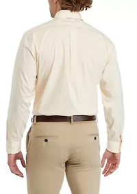 Stretch Solid Dress Shirt with Tie