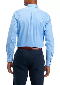 Stretch Solid 2 Piece Button Down Shirt and Tie Set