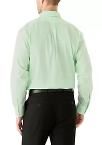 Solid Shirt and Striped Tie Set