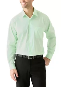 Solid Shirt and Striped Tie Set