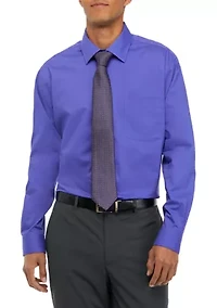 Point Collar Solid Button Down Shirt