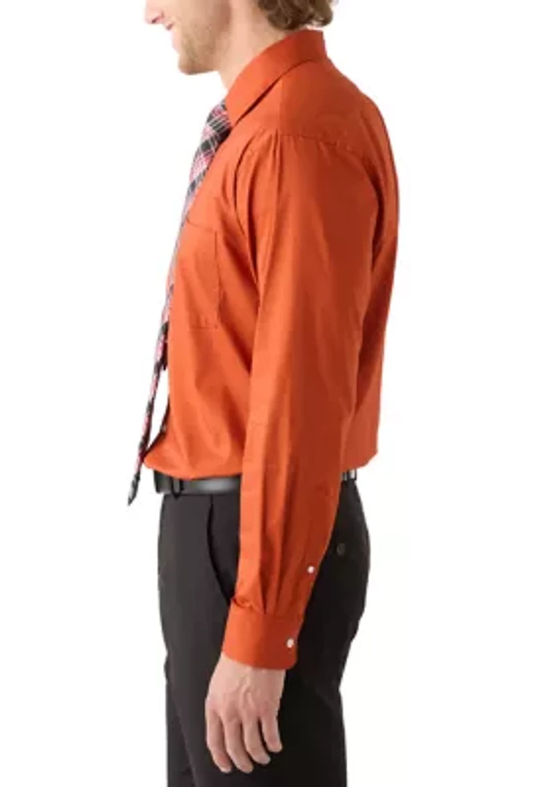 Rust Orange Dress Shirt