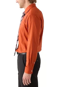 Rust Orange Dress Shirt