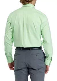 Solid Dress Shirt and Printed Tie Set
