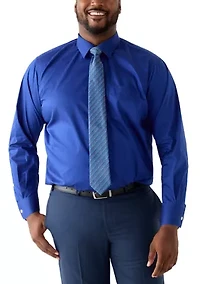 Big & Tall Fashion Dress Shirt with Printed Tie