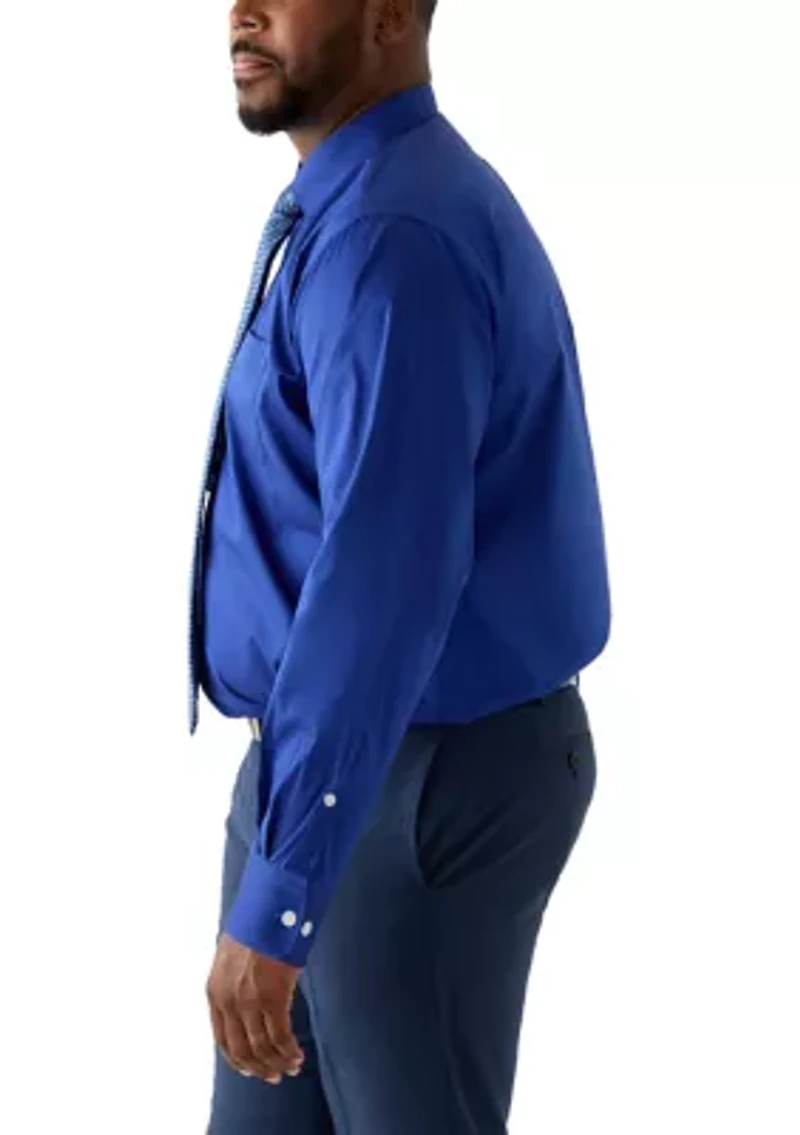 Big & Tall Fashion Dress Shirt with Printed Tie