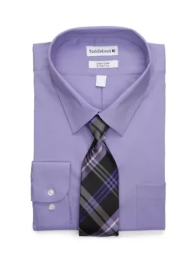 Big & Tall Allover Stretch Fit Dress Shirt