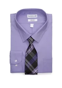 Big & Tall Allover Stretch Fit Dress Shirt