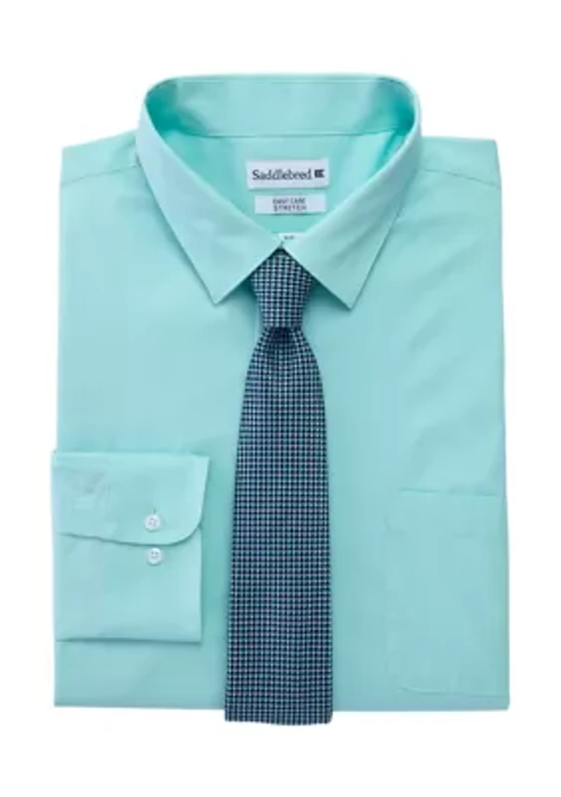 Big & Tall Collared Shirt and Tie Set