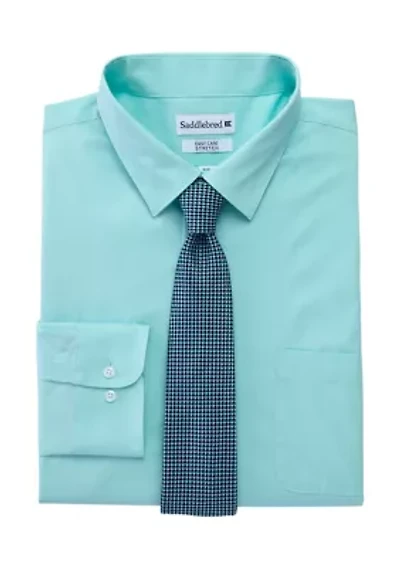 Big & Tall Collared Shirt and Tie Set