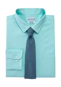 Big & Tall Collared Shirt and Tie Set